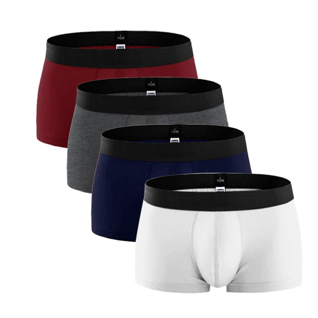 4 pcs/lot Underwear Men Cotton Boxers Shorts Men's Panties Short Breathable Shorts Boxers Home Underpants Men Underwear Boxer