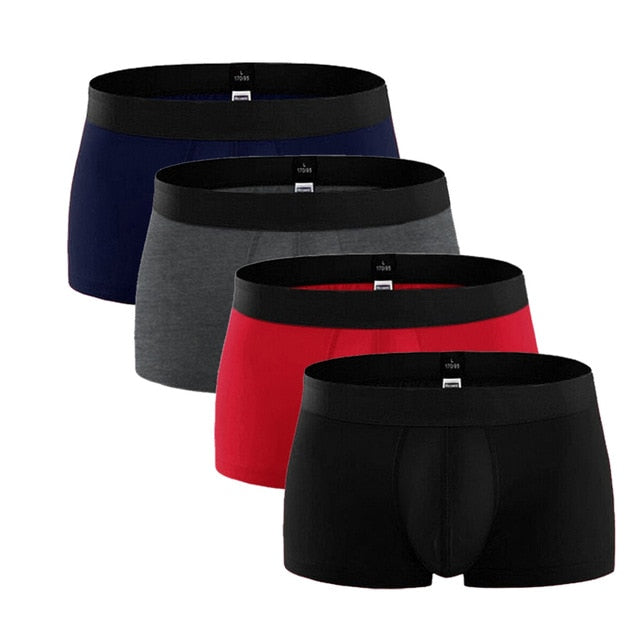 4 pcs/lot Underwear Men Cotton Boxers Shorts Men's Panties Short Breathable Shorts Boxers Home Underpants Men Underwear Boxer