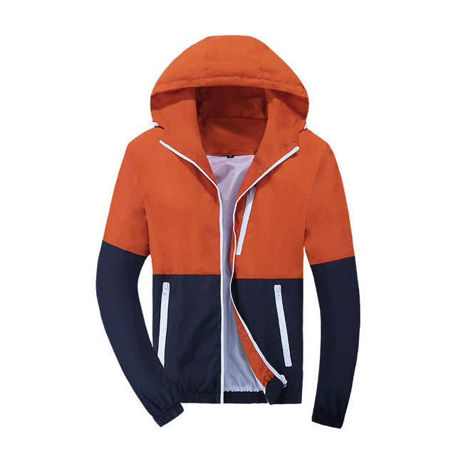 Men's Casual Hooded Windbreaker Jacket