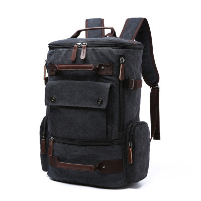 Men Laptop Backpack 15 Inch Rucksack Canvas School Bag Travel Backpacks for Teenage Male Notebook Bagpack Computer Knapsack Bags