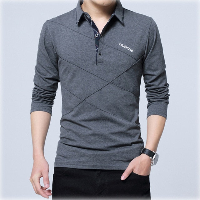 long sleeve polo business casual