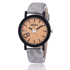 Susenstone Wooden Color Watches Women Luxury Casual Leather Band Watch Female Wood Quartz Wristwatch Men Relogio Feminino