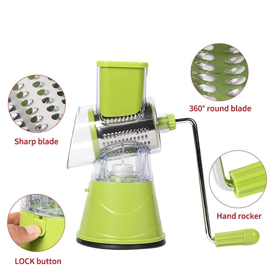 Manual Multi-Function Crank Shaft Vegetable Slicer