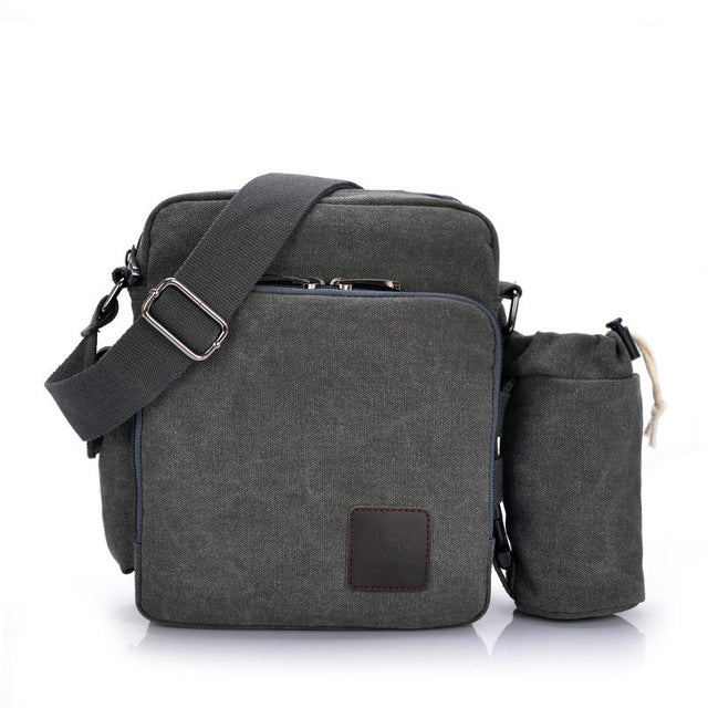 Multi-functional Casual Messenger Bags Men Canvas Leisure Men Shoulder Bags Vintage Small Crossbody Satchel Bag For Men 1092-1