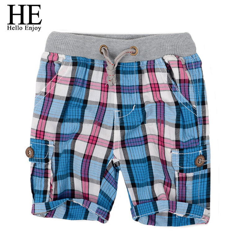 HE Hello Enjoy boys shorts fashion plaid baby boys shorts summer children chothing kids pants trousers boys pants shorts