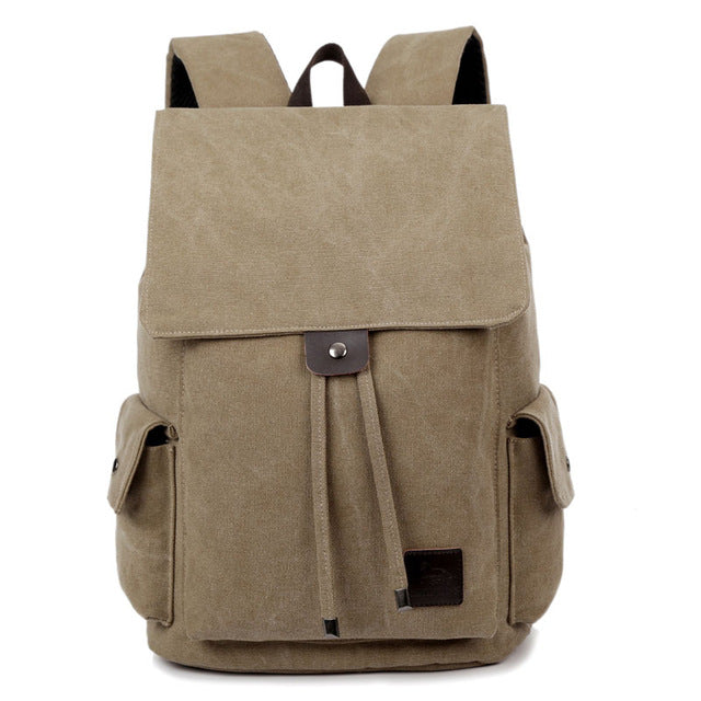 Vintage Men's Canvas Backpack Travel Schoolbag Male Backpack Large Capacity Rucksack Casual Men Laptop Backpack Bag 14 Inch 1264