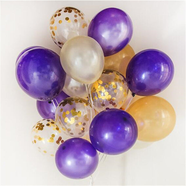 50-Pieces: Confetti Latex Party Balloons
