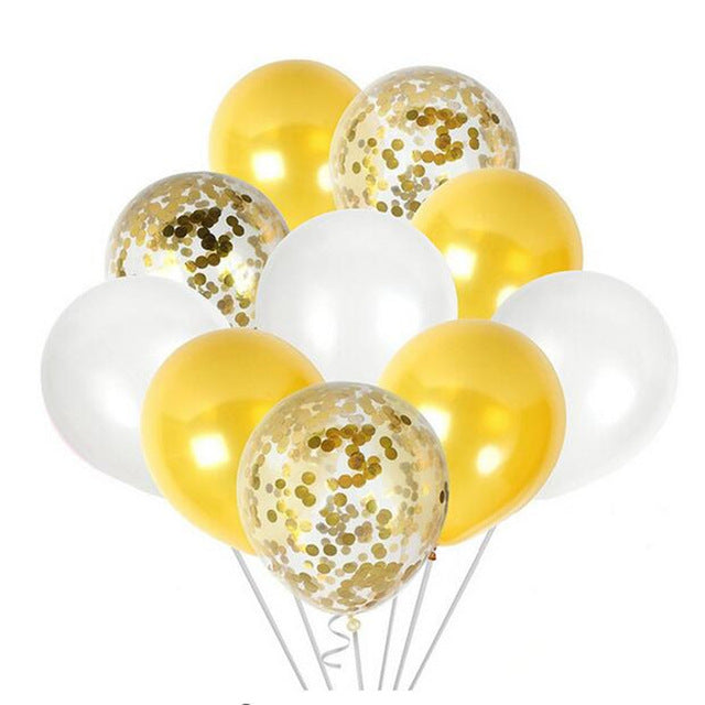 50-Pieces: Confetti Latex Party Balloons