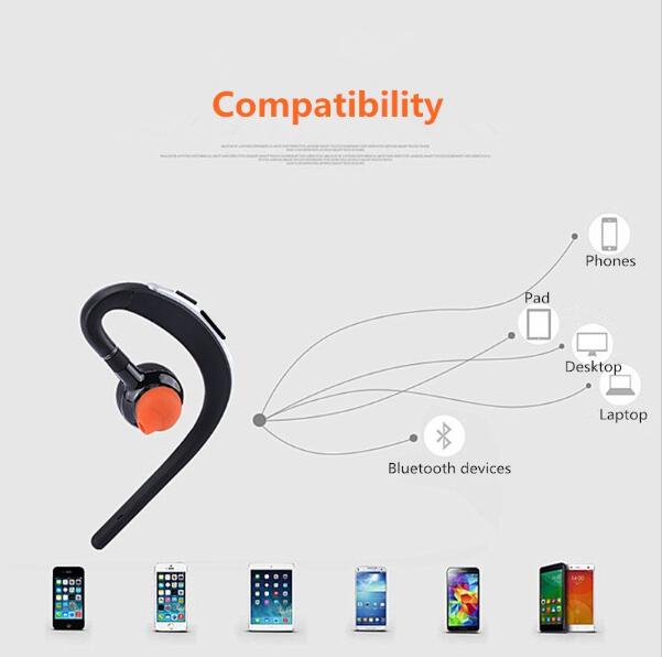 NAIKU Handsfree Business Bluetooth Headphone With Mic Voice Control Wireless Bluetooth Headset For Drive Noise Cancelling