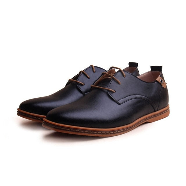 Men's Leather Round Toe Office Shoe