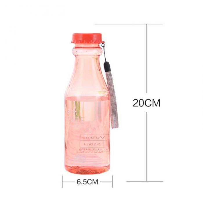 Portable 550ml Plastic Sports Water Bottle Container Leak-proof Bottles for Outdoor Riding Traveling Climbing Camping TB
