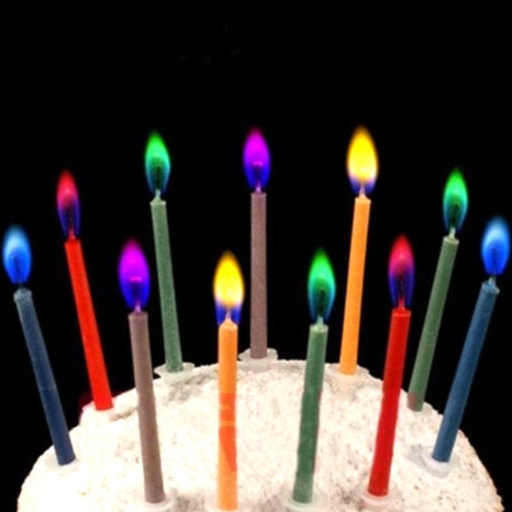 6Pcs Colored Birthday Cake Candles