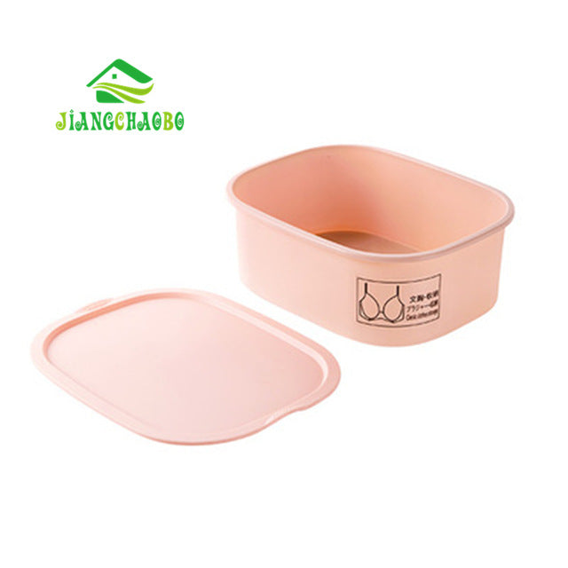 JiangChaoBo Sub-Box Underwear Storage Box Underwear Socks Storage Lattice Home Plastic Bra Underwear Finishing Box