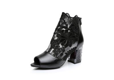 Women's Lace Floral Heels