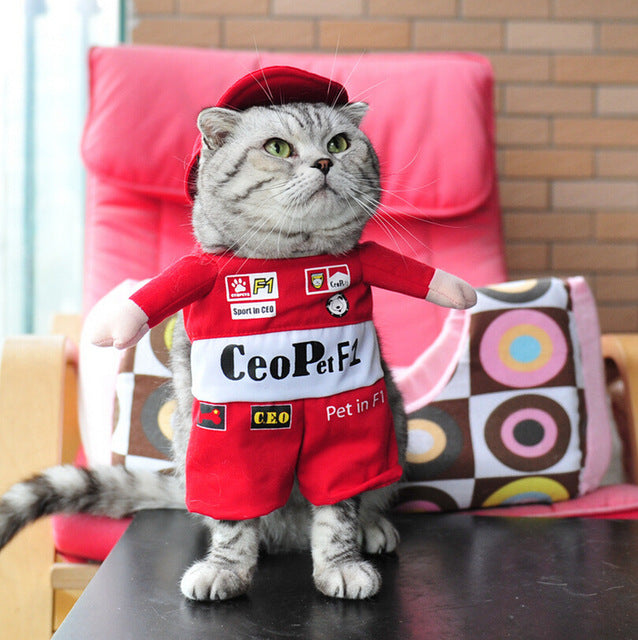 Various Funny Pet Costume Dog Cat Costume Cat Clothes   Nurse Policeman Cowboy Sailor Uniform Hat Business Attire