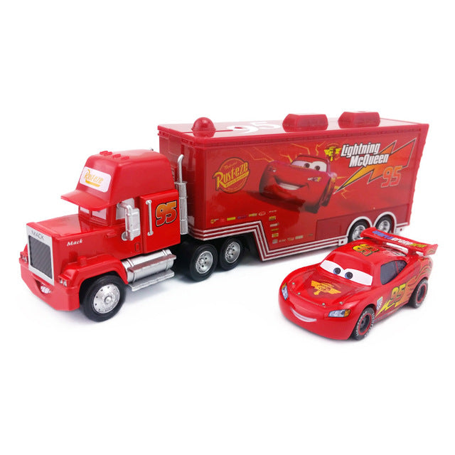 Disney Pixar Cars 2Pcs/Set Lightning McQueen Mack Uncle Truck The King Chick Hicks Toy Car Model 1:55 Loose New Kids Boy Gift