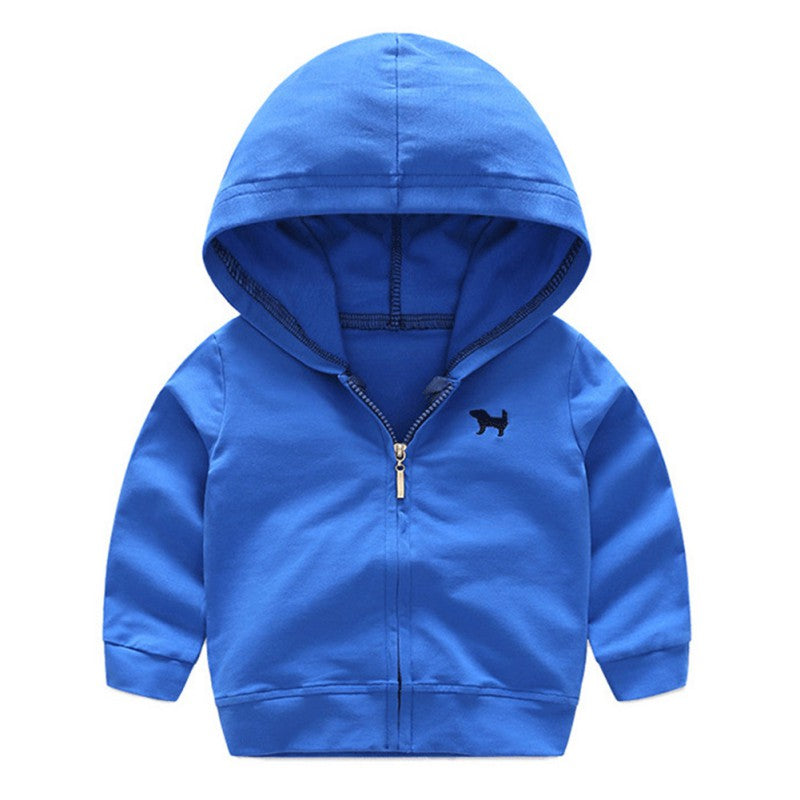 Baby Boys Hoodies Clothes Outwear Long Sleeve Solid Color Fashion Cardigan Jackets Hooded Coat