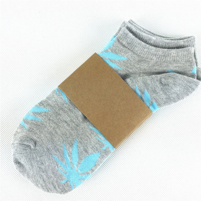 Women's Cotton Harajuku Skateboard Maple Leaf Socks