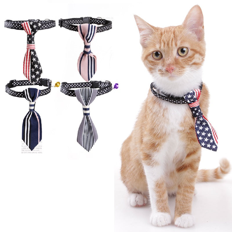 Fashion Reflective Collar For Cat Bell Cat Scarf Pet Cat Accessories Dog Cats Collars Necktie Clothes For Kitten Neck Decoration
