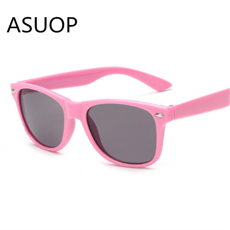 Children's retro cat eye sunglasses boy girl nail nail fashion glasses color safety UV400 color goggles