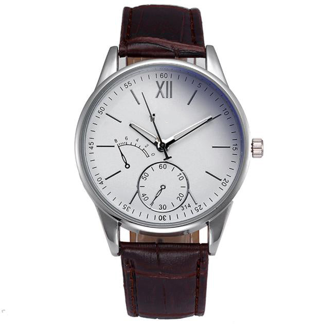 fashion casual watches Men Crocodile Faux Leather Band Wristwatch Mens Quartz Analog Watch Wrist Watches Clock