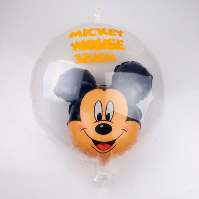 GOGO PAITY  18-inch New Mickey Minnie transparent aluminum balloon children 's holiday party layout decorative balloon