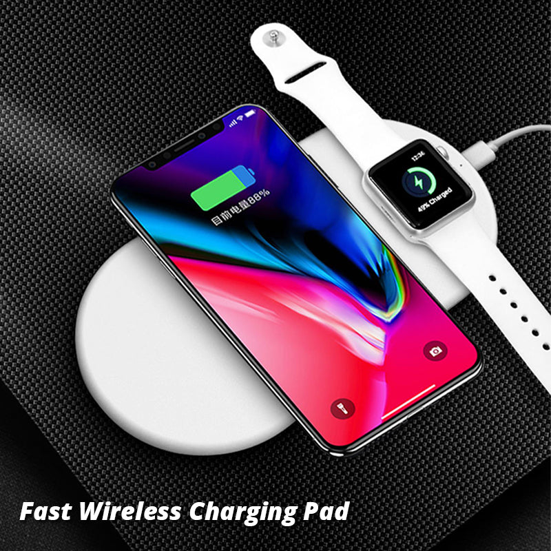 2-in-1 Wireless Quick Pad Charger for Smart Devices