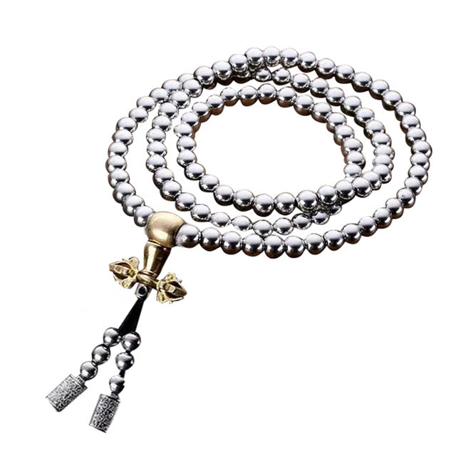 Tactical Stainless Steel Self-Defense Bead Necklace / Bracelet