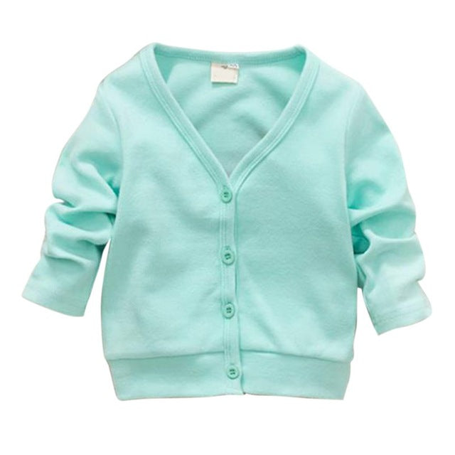 Baby Boys Girls V-neck Cardigan Thick Cotton Jacket Coat Casual Comfortable Coats