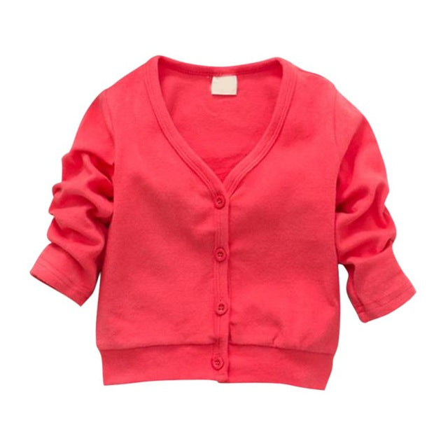 Baby Boys Girls V-neck Cardigan Thick Cotton Jacket Coat Casual Comfortable Coats
