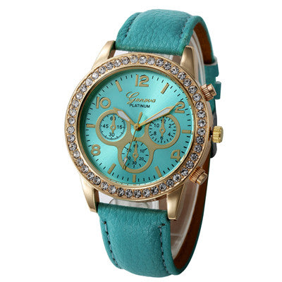 Women New Casual Checkers Faux Leather Quartz Analog Wrist Watch Fashion sport watch Gifts relogio feminino