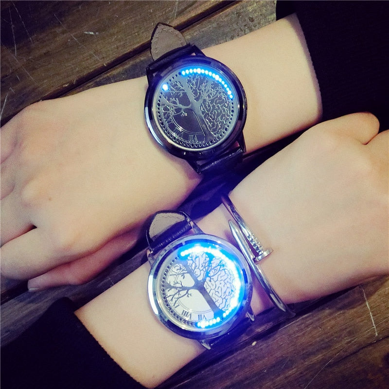 Leather Minimalist Waterproof LED Watch
