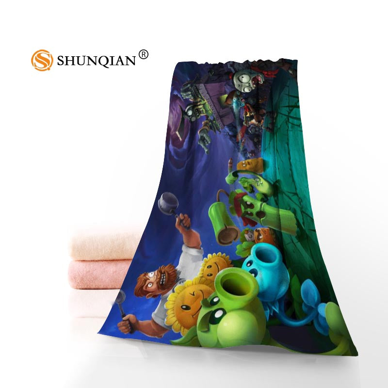 plants vs zombies Face Towel/Bath Towel Custom Microfiber Fabric Towels Size 35x75cm, 70x140cm