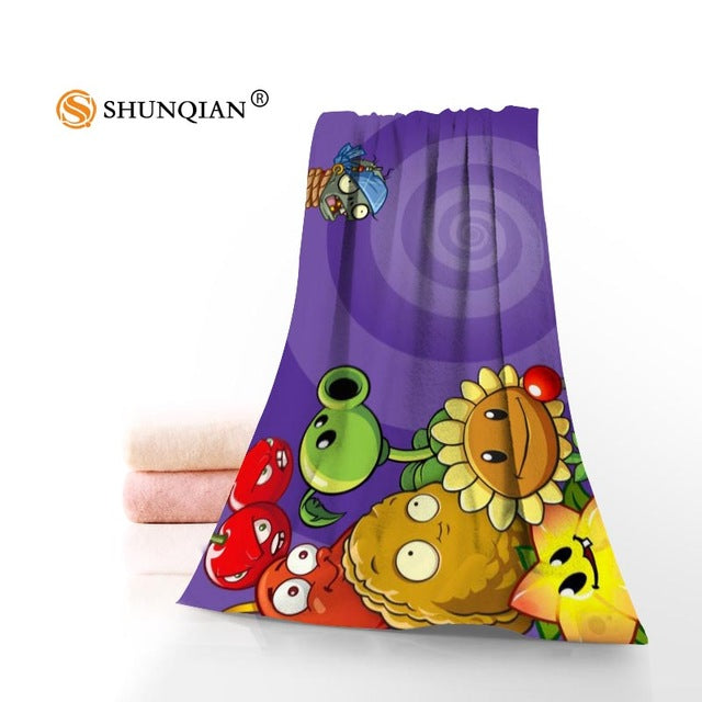 plants vs zombies Face Towel/Bath Towel Custom Microfiber Fabric Towels Size 35x75cm, 70x140cm