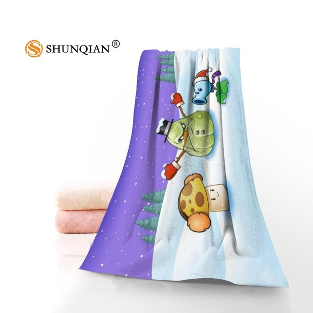 plants vs zombies Face Towel/Bath Towel Custom Microfiber Fabric Towels Size 35x75cm, 70x140cm