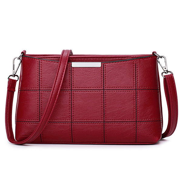 Bonsacchic Small PU Leather Bags Women Shoulder Bag Female Crossbody Bags for Women Clutch Purse bolsa feminina Red Handbag