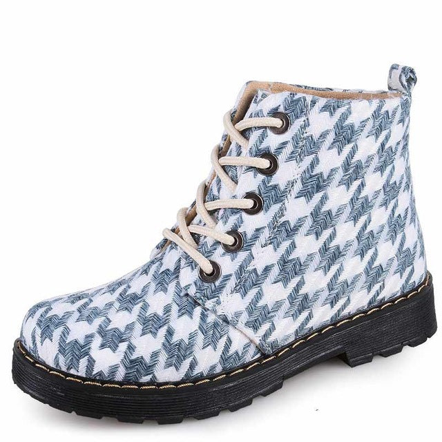 Winter Women Lace-Up   Warm Non Slip Boots Shoes Woman Boots Fashion Platform Lattice Ankle Boots