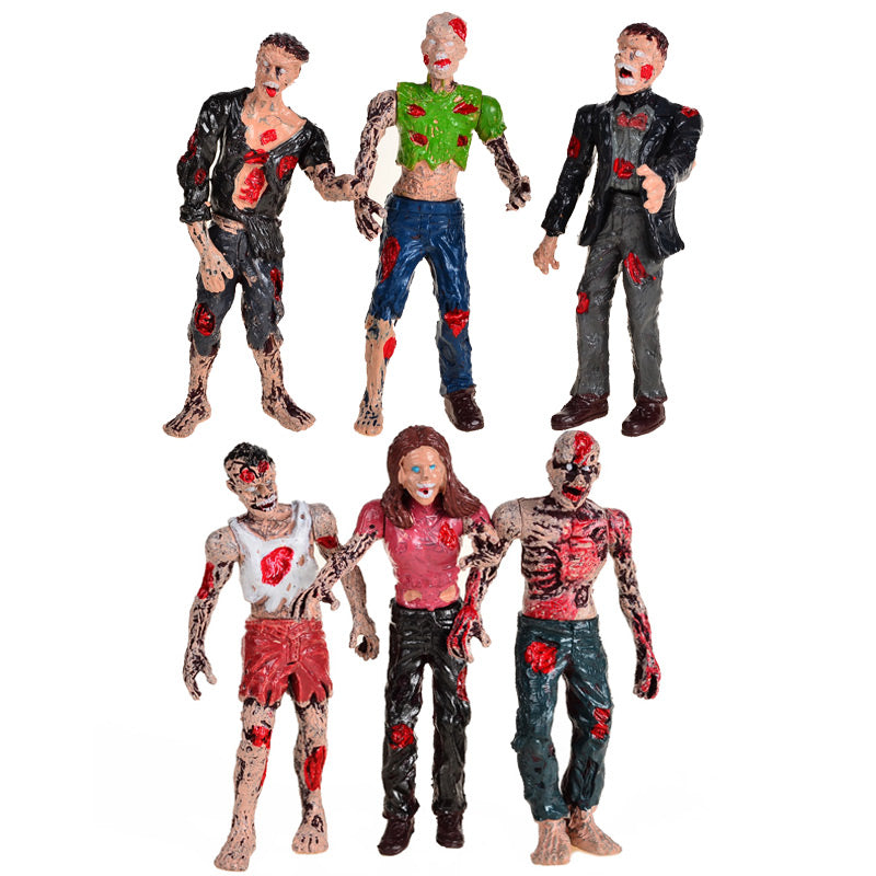 6 PCS Zombie Walking Dead Dolls Action Figures
