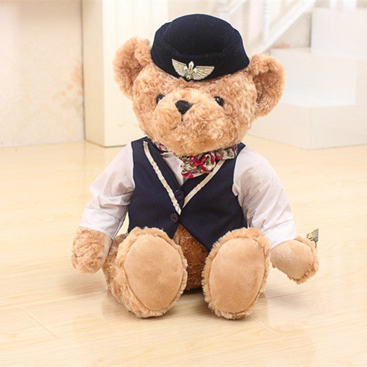 Cute Captain & Pilot Teddy Bear Plush Stuffed Animal