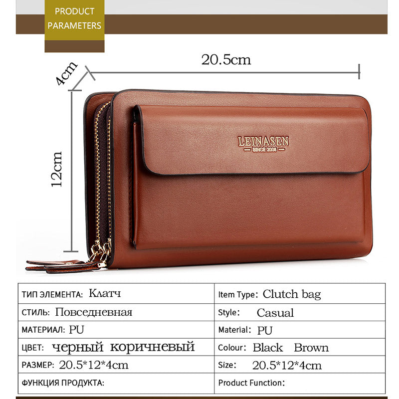 New Business wallet Coin Pocket purse long leather portfolio Large capacity fashion wallets Card Holder Clutch Passport purses