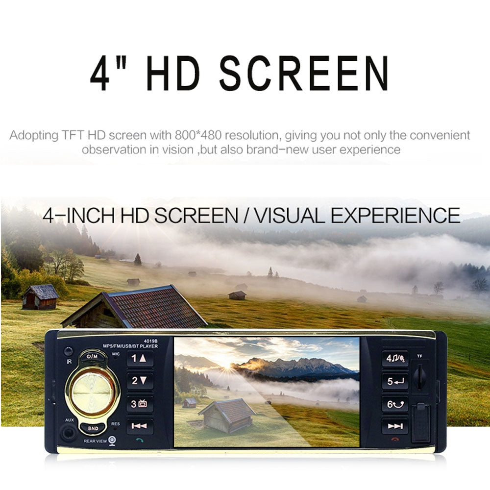 2-in-1 Car Audio Player Interface with Rearview Camera