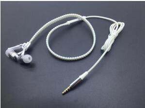 Glow-in-the-Dark Adjustable Zipper MP3 Headphones with Mic