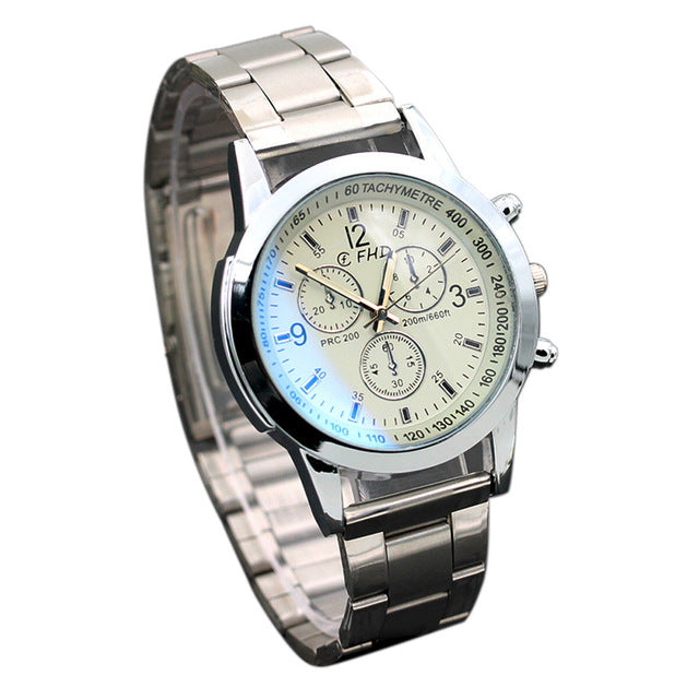 Men Watches Fashion Stainless Steel Analog Quartz Wrist Watch Lady Luxury Mesh Band Bracelet Watch