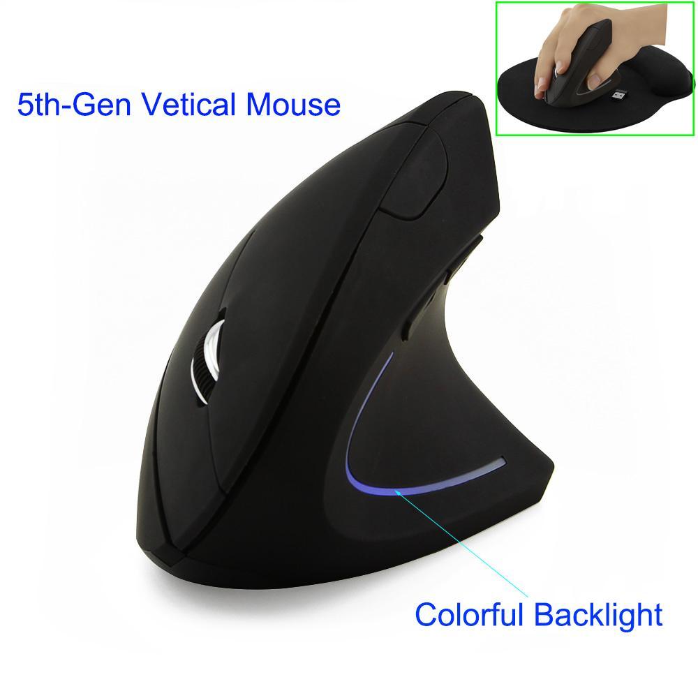 Wireless Vertical Ergonomic Optical 2.4G LED Mouse