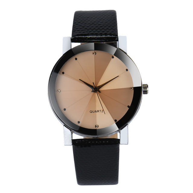 Fashion Watch Luxury Brand Uni  Popular Womens Watches Quartz Stainless Steel Dial Leather Band Wristwatch Clock Gift