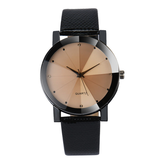 Fashion Watch Luxury Brand Uni  Popular Womens Watches Quartz Stainless Steel Dial Leather Band Wristwatch Clock Gift