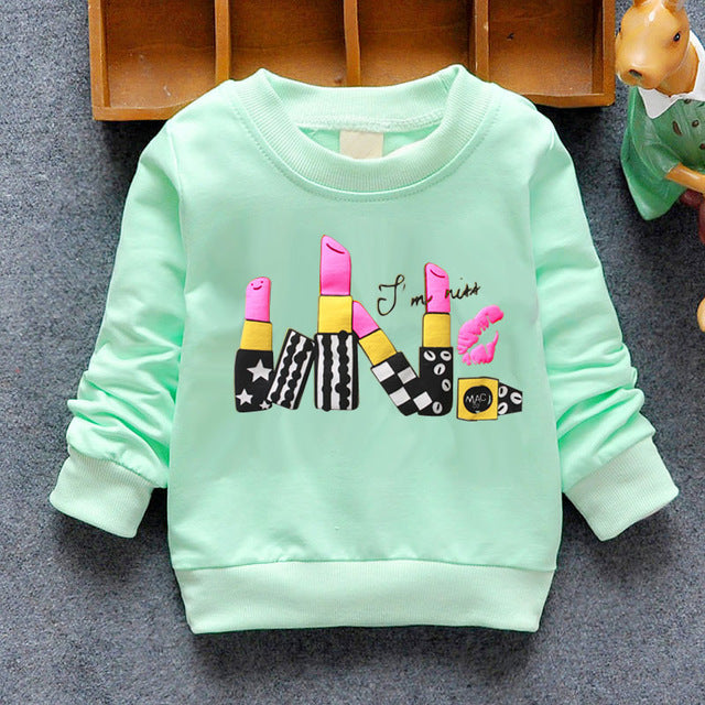 Girls Sweatshirts Winter Spring Autumn Child hoodies 6 Cats long sleeves sweater kids T-shirt clothes
