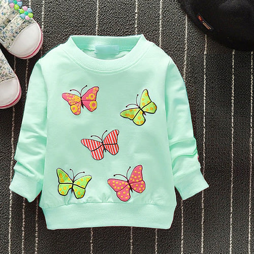 Girls Sweatshirts Winter Spring Autumn Child hoodies 6 Cats long sleeves sweater kids T-shirt clothes