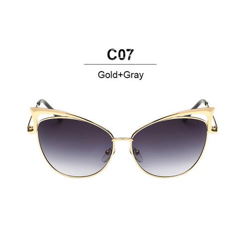 New Fashion Cat Eye luxury Sunglasses Women Brand Designer Twin-Beam Mirror Men Sun Glasses Vintage Female oculos de sol