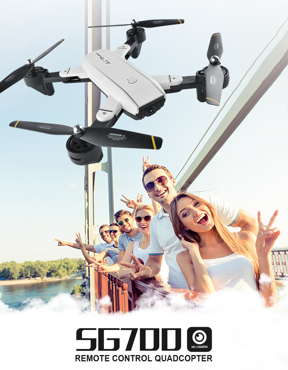 SG700 0.3MP/2MP Rc Quadcopter with Camera Wifi FPV Foldable Selfie Drone Altitude Hold Headless Gesture Control Dron vs E58
